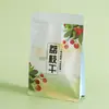 Saco Casual para Embalagem de Frutas Secas, Saco com Zíper Auto-Sustentável Auto-Selante para Chá e Frutas Secas, Saco Prático à Prova de Umidade, Pode Ser Personalizado com Logotipo Impresso