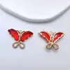 Colgante de Mariposa de Cristal Chapado en Cobre Dorado, Lujo Ligero, Microincrustación de Circonita, Diseño de Accesorios para Joyería DIY, Pulsera, Collar