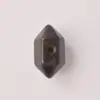 Pendente de cristal de pedra natural em prisma de ponta dupla 16mm com furo passante proteína semiacabado DIY acessório de pingente versátil