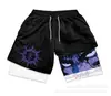 Producto de E-commerce Más Vendido Transfronterizo: Pantalones Cortos de la Serie Naruto con Estampado Digital 3D Dragon Ball Doble Capa para Playa en Amazon