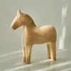 Material de Pintura DIY Embryón de Madera para Comestibles Adornos de Animales Lindos Decoración de Escritorio para el Hogar Embryón Blanco Embryón Rugoso Original