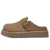 Sapatos Masculinos Retrô Estilo Old Money, Novos de Verão com Solado Grosso Aumentadores de Altura Versáteis Casuais Versão Coreana Slip-On Tênis Birkenstock para Homens