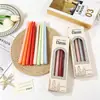 Velas Rosca de Color Degradado, 4 Piezas/Caja, Velas Cónicas de 30 cm, Palitos Cónicos Morandi de Colores, Velas Largas de Color Sólido Estilo Europeo para Uso Doméstico