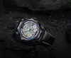 Nuevo Ganador Estilo Europeo y Americano Moda Masculina Casual Hueco Movimiento Mecánico Reloj Mecánico Automático
