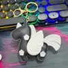 Nuevo Colgante de Unicornio Cosido a Mano Doble Cara Lindo Pegaso Colgante de Equipaje de Cuero Llavero Colgante de Ropa