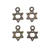 13x 10mm 0.3g multicolor Accesorios de joyería vintage populares europeos y americanos Colgante de estrella de seis puntas popular europeo y americano