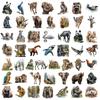 Nuevas 50 Pegatinas Transparentes de Imágenes de Animales Súper Realistas Pegatinas de Iluminación Infantil Educación Temprana DIY Marco de Fotos de Vidrio