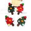 Parche de tela navideña con diseño de árbol de Navidad, ideal para ropa, sombreros, calcetines y accesorios para niños.