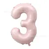 Globos de Foil Número Rosa Bebé de 32 pulgadas Tamaño Mediano Versión Americana Globos Azul Bebé Decoración de Escena para Fiesta de Primer Cumpleaños de Bebé