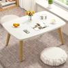 Mesa de Centro Pequena para Bay Window Minimalista Nórdico, Mesa Baixa para Assento no Chão em Varanda e Quarto, Mesa de Estudo, Móveis de Mesa Pequena Tatami