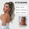 Coleta Europea y Americana con Cordón 28 pulgadas Extra Larga Ondulada Malla Elástica Moda Fibra Sintética Extensiones de Cabello Accesorios