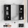 Gabinete de Espejo de Aluminio Espacial Caja de Almacenamiento de Montaje en Pared Baño Separado Inodoro Espejo de Baño Estante de Almacenamiento Caja de Espejo de Maquillaje