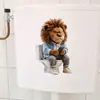 Adesivo de Leão Criativo Brup para Vaso Sanitário Item Quente Transfronteiriço Adesivo de Parede Decorativo Divertido para Banheiro Hs5400C