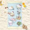 Toalha de praia de desenho animado com impressão digital de microfibra Toalha absorvente de piscina Toalha de banho Hello Kitty transfronteiriça