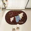 Alfombra de baño estilo Ins, alfombra de tierra de diatomeas, alfombra antideslizante para la entrada del baño, alfombra absorbente y de secado rápido para el inodoro, felpudo