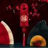 Adornos para Colgar en la Manija de la Puerta para Casa Nueva, Decoración para Casa Nueva, Artículos de Decoración Auspiciosos de Terciopelo, Decoraciones Creativas Rojas para Mudanza