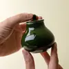 Mini Tarro de Cerámica para Té con Diseño Creativo, Hecho de Esmalte Mineral Natural, Pequeño Tarro Sellado para Almacenar Té, Tarro Individual