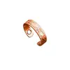 Anillo Abierto Elegante y Sofisticado con Patrón Tallado Tótems para Hombres, Venta Caliente Transfronteriza Anillo de Moda Retro Magnético de Cobre Rojo