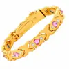 Pulsera Magnética Popular Redonda de Diamantes Completos Transfronteriza Moda Europea y Americana Cierre de una Sola Fila Pulsera Magnética Antiestática para Mujer en Stock