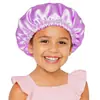 Gorro Redondo de Satén Ajustable para Niños, Gorro de Dormir de Imitación Seda Europeo y Americano para Bebé, Pañuelo de Cabeza de Satén Doble Capa Más Vendido en Amazon