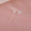 Aretes de copo de nieve con incrustaciones de diamantes para mujer 2025 nuevo diseño moda nicho aretes versátiles aretes de temperamento