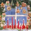 Homem de Pão de Gengibre de Natal Figura Decorativa Enfeite Design Feriado Árvore de Natal Festa Arte em Madeira