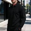 Nuevo top casual deportivo de hombre estilo europeo para primavera y otoño, color liso, tejido gofrado, con cremallera, manga larga