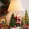 Lámpara de Navidad de Papá Noel con Pantalla Lámpara de Escritorio de Papá Noel Escritorio de Árbol de Navidad