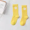 Calcetines de estilo elegante de media pantorrilla para Primavera y Verano, calcetines de mujer ins, calcetines de flores pequeñas, calcetines de personalidad universitaria, calcetines de canalé de moda, calcetines de puesto, venta al por mayor