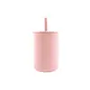 Taza de Agua de Color Sólido Simple Moderna Nueva Taza con Popote Recto de Silicona Taza de Silicona