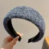 Diadema de Esponja Color Café Otoño Invierno para Mujer Estilo Coreano Uso Diario Versátil Diadema Alta para la Frente para Lavarse la Cara Atadura de Pelo Pinza para el Cabello