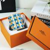 Taza de Porcelana de Hueso Oriental con Logo Impreso, Regalo para Oficina y Hogar, Taza para el Té de la Mañana, Estilo Nórdico, Exclusivamente para Suministro Transfronterizo