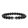 Pulsera de piedra de lava volcánica europea y americana pulsera de mancuerna pulsera de piedra volcánica joyería para mujer hombre venta caliente transfronteriza