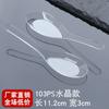 103 cuchara desechable mayoreo cuchara de plástico para arroz empaque para llevar comida rápida cuchara gruesa para postre transparente comercial