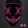 Máscara Luminosa Forma de V Luz Fría LED Negra Forma de V Horror Carnaval Halloween Baile Paso Fantasma Baile de Fantasma Broma