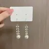 Pendientes de Trigo con Diamantes y Borlas de Perlas Estilo Coreano Nuevos Distintivos Moda de Nicho Elegantes de Gama Alta Joyería para Orejas Versátil