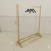 Estilo Europeo Hierro Forjado Perchero de Ropa Soporte de Exhibición de Pie Soporte de Exhibición de Vestidos de Boda Estante de Tienda de Ropa Pórtico Colgante Lateral Perchero