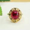 Anillo de Rubí Cultivado Ai Yu Anillo de Corindón Rojo Anillo Estilo Corte Mayorista de Fábrica Dropshipping S4011802