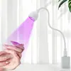 Lámpara de uñas de una palabra, cuello de cisne, lámpara de curado UV púrpura, lámpara de uñas, luz de noche LED, lámpara de uñas portátil pequeña