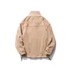Yidao Vintage Outono Nova Chegada Estilo Japonês Exterior Patchwork Bordado Design Gola Alta Cardigan de Lã com Capuz Masculino