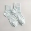 Calcetines de Malla Delgada Transpirables Dulces de Verano para Mujer, Calcetines Cortos de Seda Estilo Ballet para Niñas