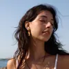 Pendientes de Acero de Titanio con Patrón de Martillo, Elegantes y Silenciosos, Pendientes de Lujo de Gama Alta, Pendientes Estilo Vacaciones, Joyería Transfronteriza de Acero Inoxidable para la Costa