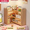 Estantería de esquina para escritorio, estante simple para escritorio de dormitorio estudiantil, pequeño armario de almacenamiento multicapa para estación de trabajo de oficina
