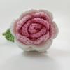 Ramo de punto de lana hecho a mano creativo al por mayor degradado decoraciones para el hogar ganchillo punto flor de imitación rosas