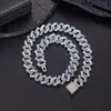 Explosiones Europeas y Americanas Collar para Hombre 15mm Exagerado Incrustado de Diamantes Joyería de Hip-hop de Moda Cadena Grande de Oro Collar Exclusivo Transfronterizo
