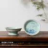 (Oferta especial) Tetera de Estilo Antiguo Tianqing Ru Kiln con Esmalte Craquelado y Tapa de Tres Piezas, Taza Maestra de Cerámica Azul y Blanca Taza de Degustación