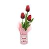 Cubeta de Abrazo de Tulipán de PU Sintético Flor de Lana Linda Abrazo Bendición Regalo Creativo Festival Vacaciones Regalo al por Mayor