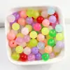 Cuentas Sueltas Perforadas de Acrílico Macaron de 8 mm, Cuentas Redondas Coloridas, Accesorios de Joyería para Cadena de Teléfono Móvil Hecha a Mano DIY