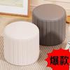 Banquito pequeño para el hogar, banquito bajo redondo para sentarse, taburete simple para cambiarse los zapatos, sofá para sala de estar, mesa de centro, banco cuadrado, calabaza, madera maciza, taburete de cuero