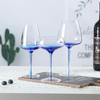 Juego de Copas de Vino de Cristal Azul para Champaña y Vino Tinto Sopladas Artificialmente Creativas de Seda Lu Jing
